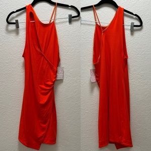 Free People Orange Asymmetrical Dress XS